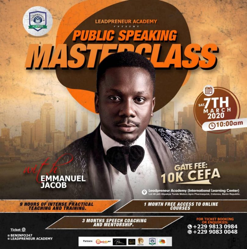 Ultimate public speaking Masterclass in Benin Republic 2020