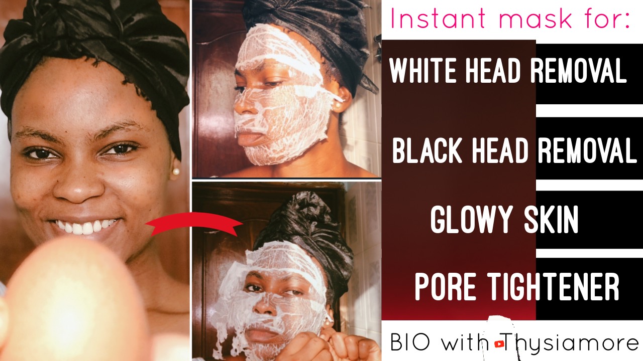 Diy egg mask for white/black head removal/bio with thysiamore