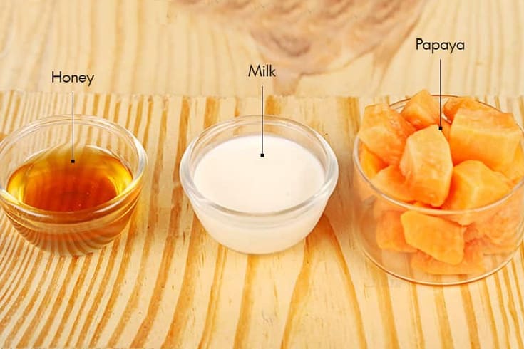 papaya, honey and milk hydrating mask/bio with thysiamore
