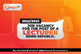 LECTURING JOB VACANCIES IN BENIN REPUBLIC 2022
